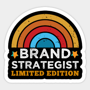 Funny Retro Vintage Design Brand Strategist Saying  Humor Sticker